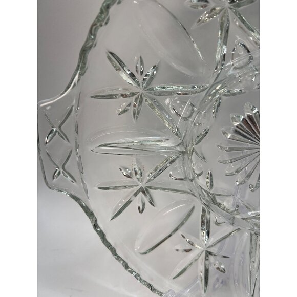 Vtg Anchor Hocking Divided Platter W/ Handles - Picture 2 of 7